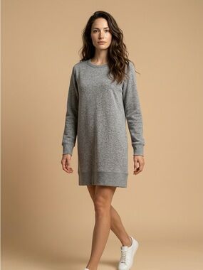 Roots Gray Mini Sweatshirt Dress